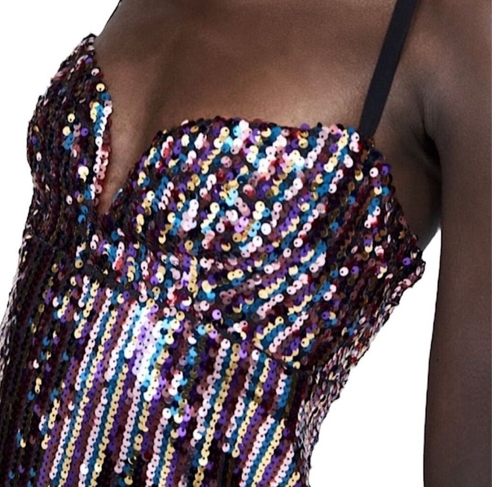 ZARA Dress Confetti Black Sequin Size M • BLOGGER FAVORITE • NEW WITH TAGS •